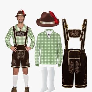 Spooktacular creations  men lederhosen outfit Oktoberfest German Bavarian NEW M